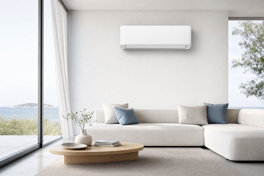 Air conditioner in a living room